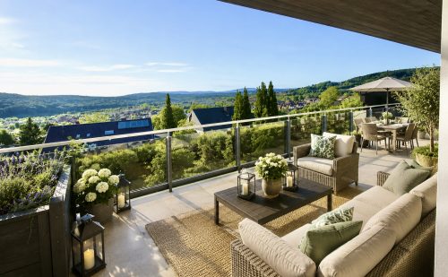 Logenplatz &uuml;ber Bad Kissingen &ndash; Panorama-Villa in einzigartiger Aussichtslage